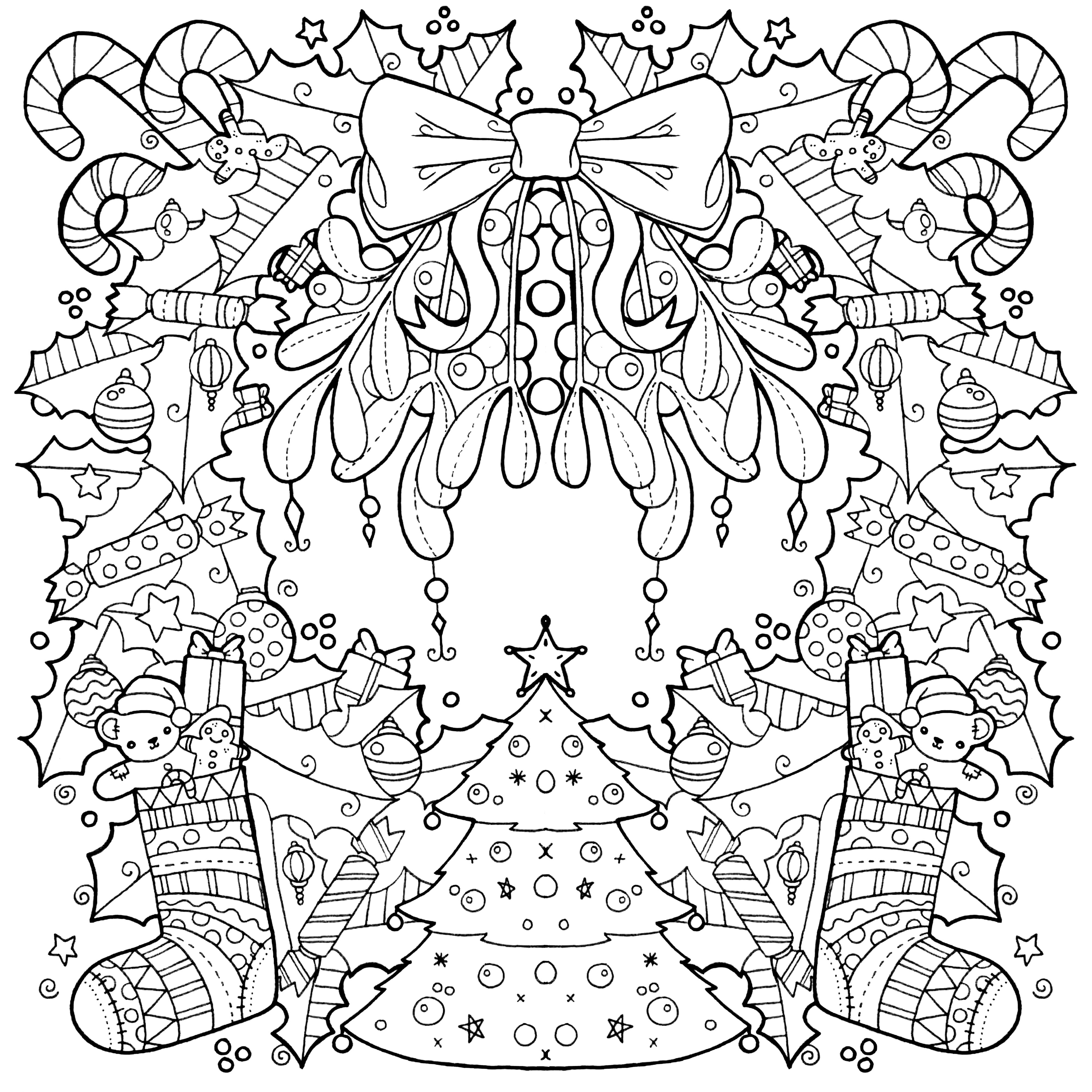 mindfulness-coloring-christmas-paper-chains-coloring-pages